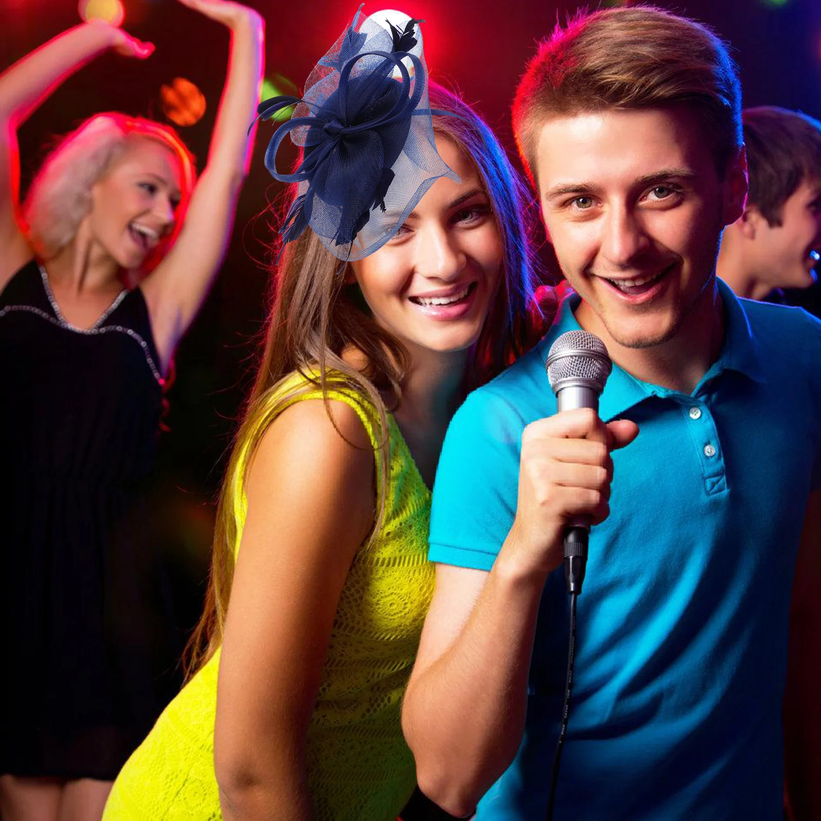 

Цветочная марлевая шляпа, повязка на голову, женская свадебная чаепитие, банкетный аксессуар для волос, шляпа-чародей, чародеи для женщин