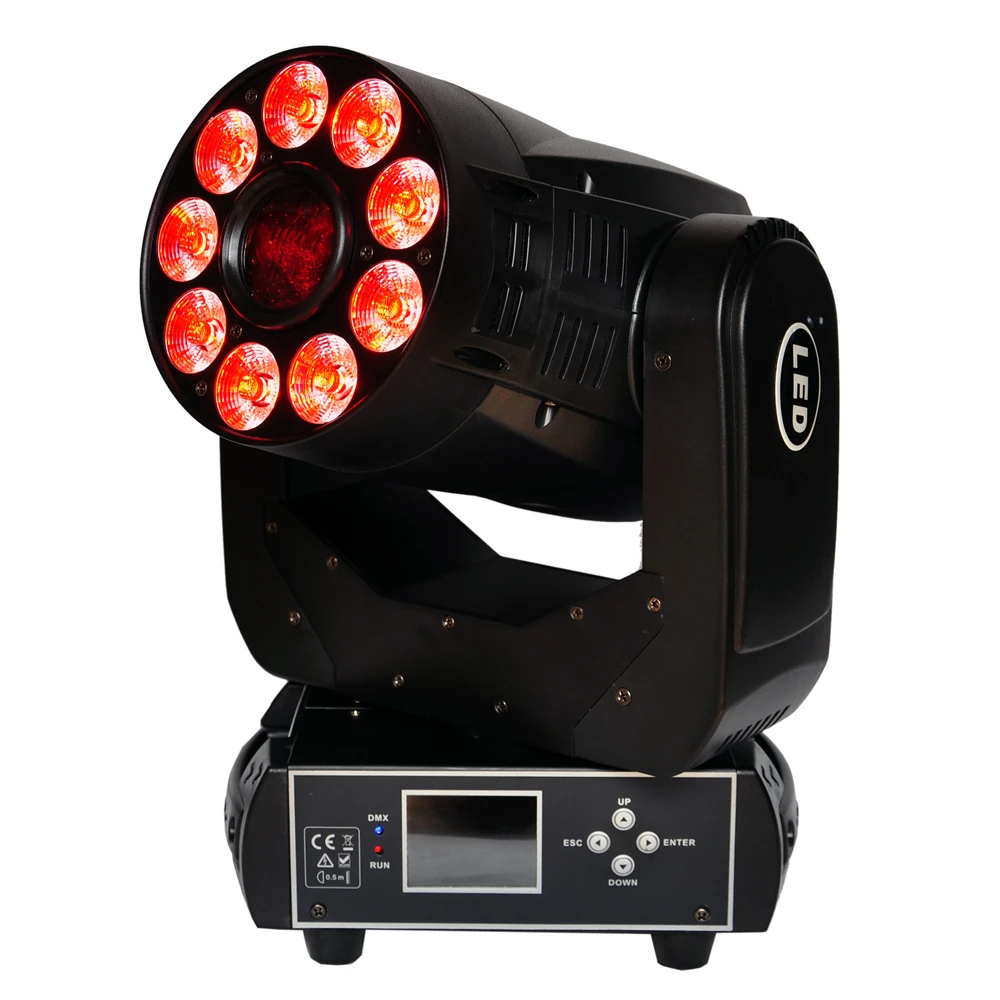 LED Moving Head Light 75W DJ Lights Stage Lighting with 6 GOBO 7 Color DMX and Sound Activated Control Spotlight for Disco Party