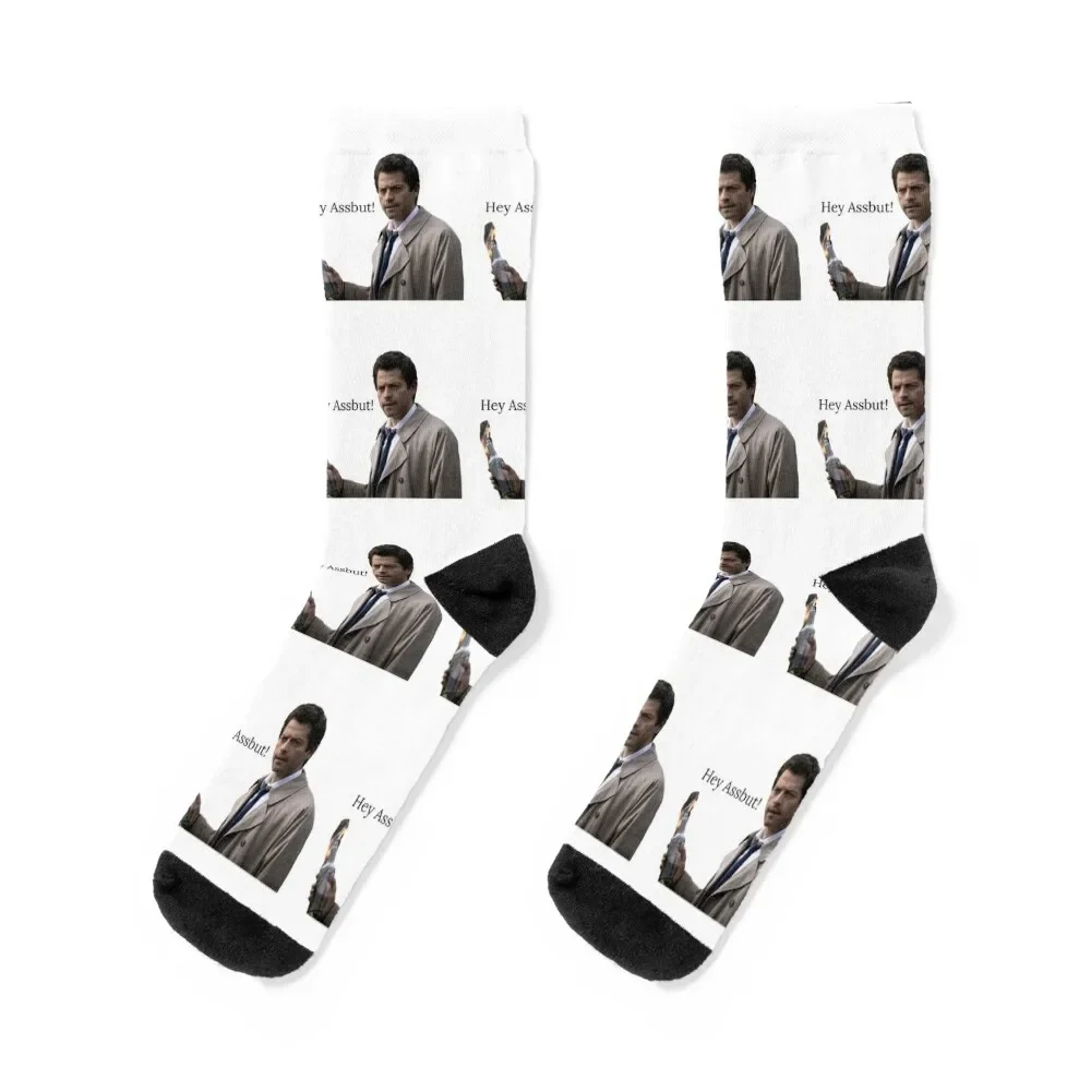 

Castiel hey assbut! Socks football loose ankle Socks For Man Women's