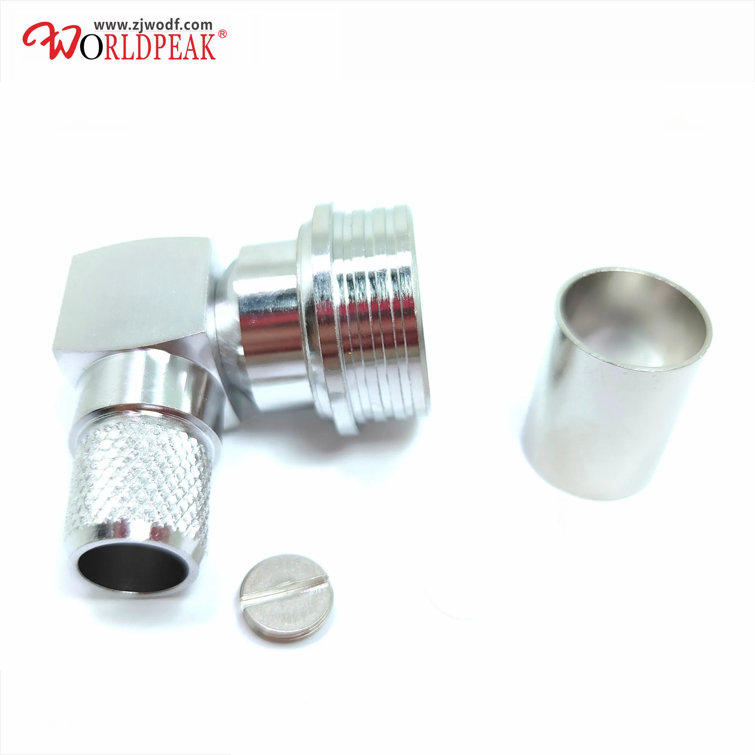 Free shipping 2PCS QN Male Crimp Right Angle For LMR400 RG8 Cable