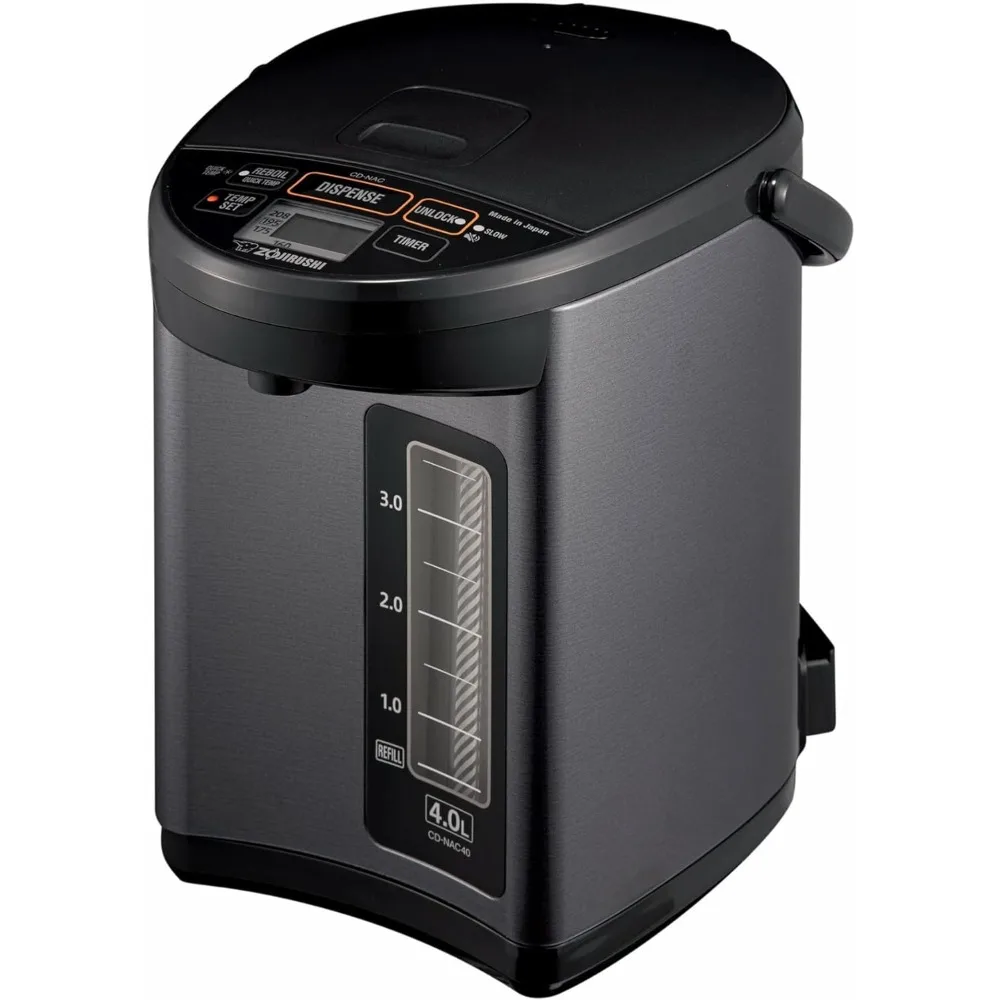 

Zojirushi CD-NAC40BM Micom Water Boiler and Warmer (4-Liter, Metallic Black)