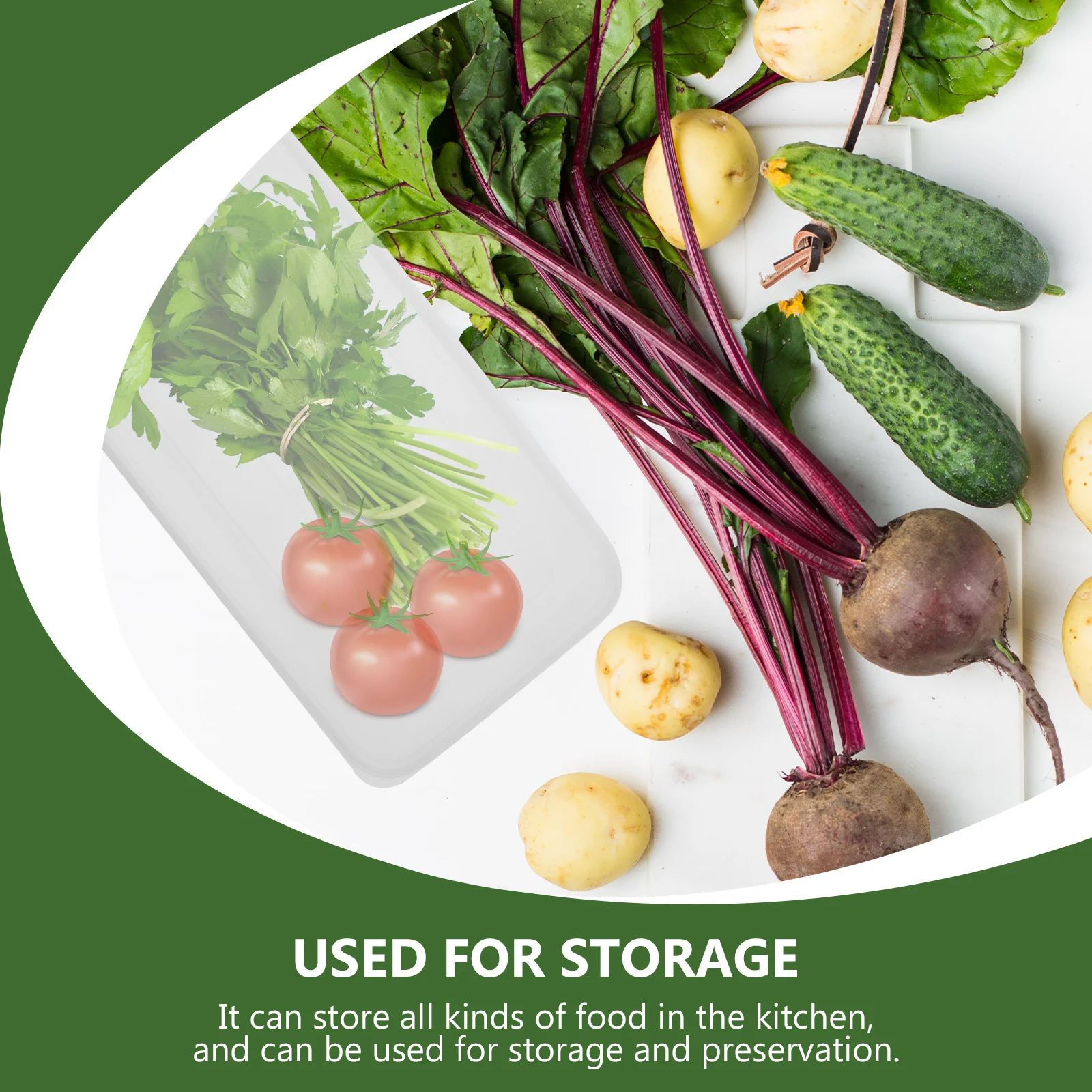 

3Pcs Kitchen Storage Box Vegetable Preservation Sealed Food Box Household Fresh Keeping Refrigerator Container