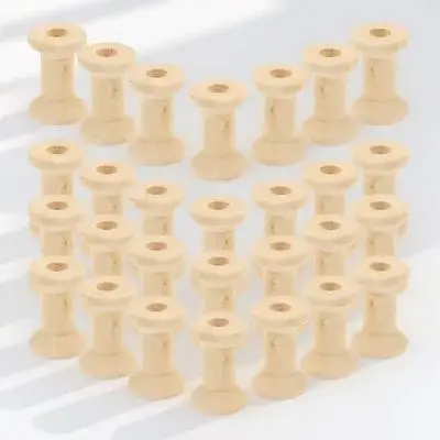 100 قطعة بكرات خشبية إمدادات الحرفية أصحاب الغزل الخشبي الخياطة الموضوع المنظمون DIY بها بنفسك التطريز النسيج بكرات الاستخدام المنزلي #6