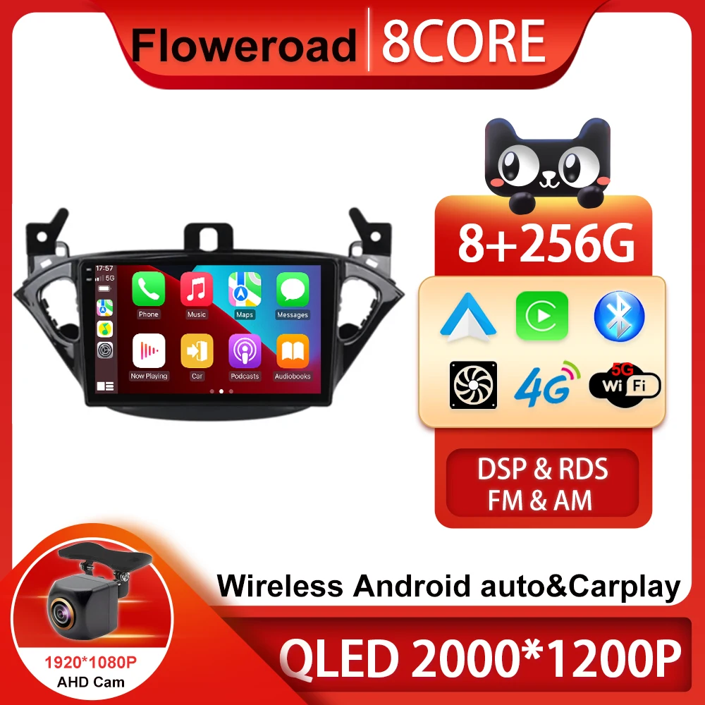 

9'' Android 13 For Opel Corsa 2015-2019/Opel Adam 2013-2016 Car GPS Multimedia Player Support Radio Mirror Link Android Auto