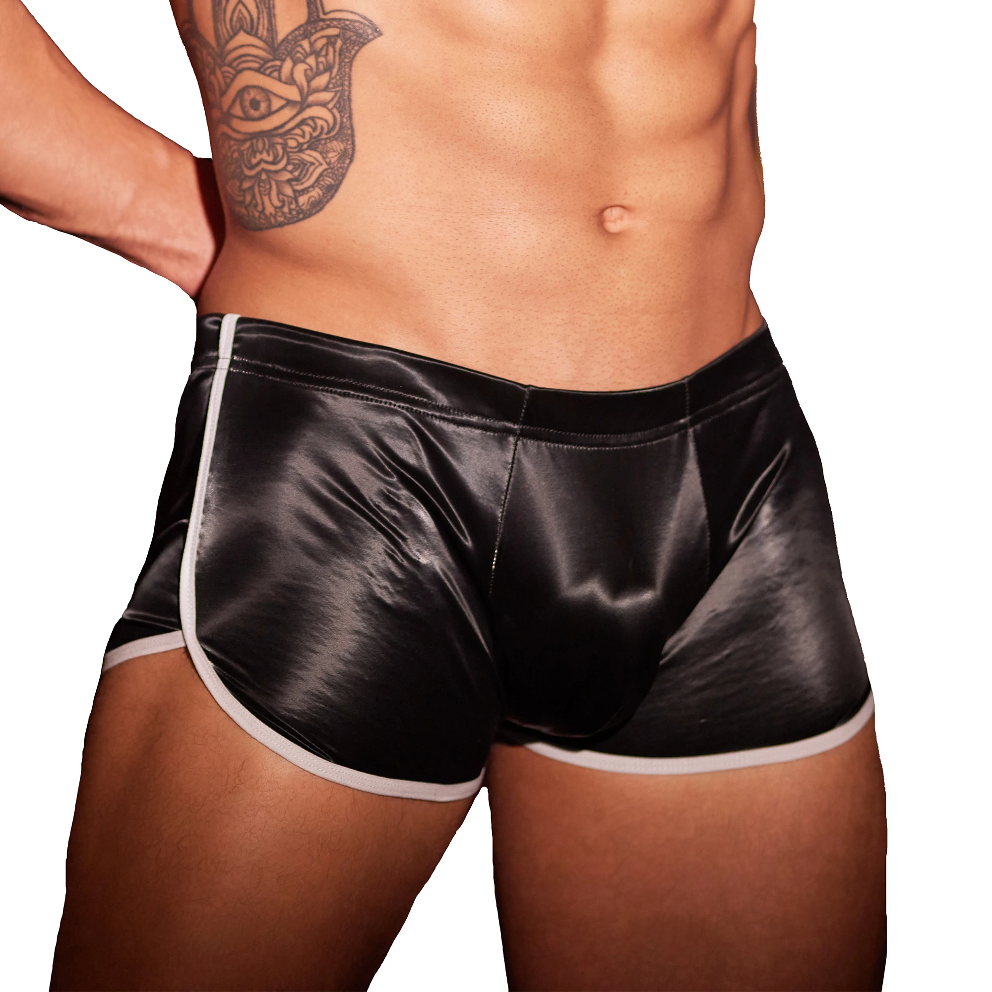 

Белое/черное сексуальное мужское облегающее нижнее белье-боксеры для фитнеса и клуба, эластичные удобные шорты для геев, мужская сексуальная приподнятая сумка, сексуальное нижнее белье