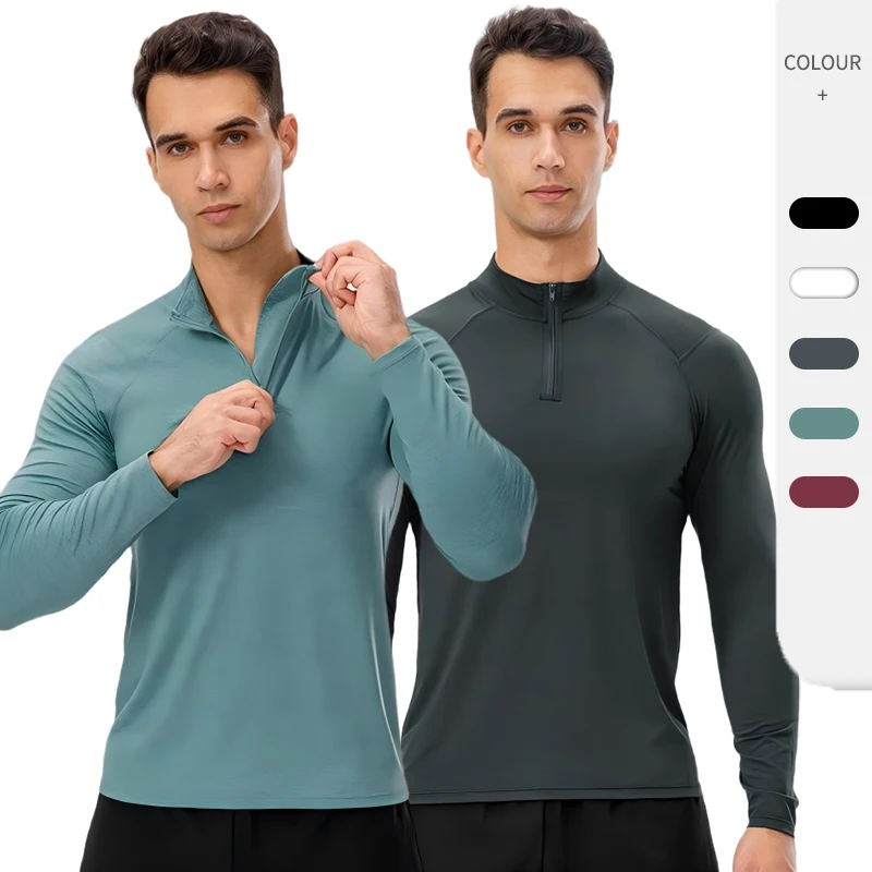 

Spring Autumn Long-Sleeve Gym Shirts Elastic Running Sports Shirts Breathable Quick-dry Bodybuilding Fitness Top Sportswear