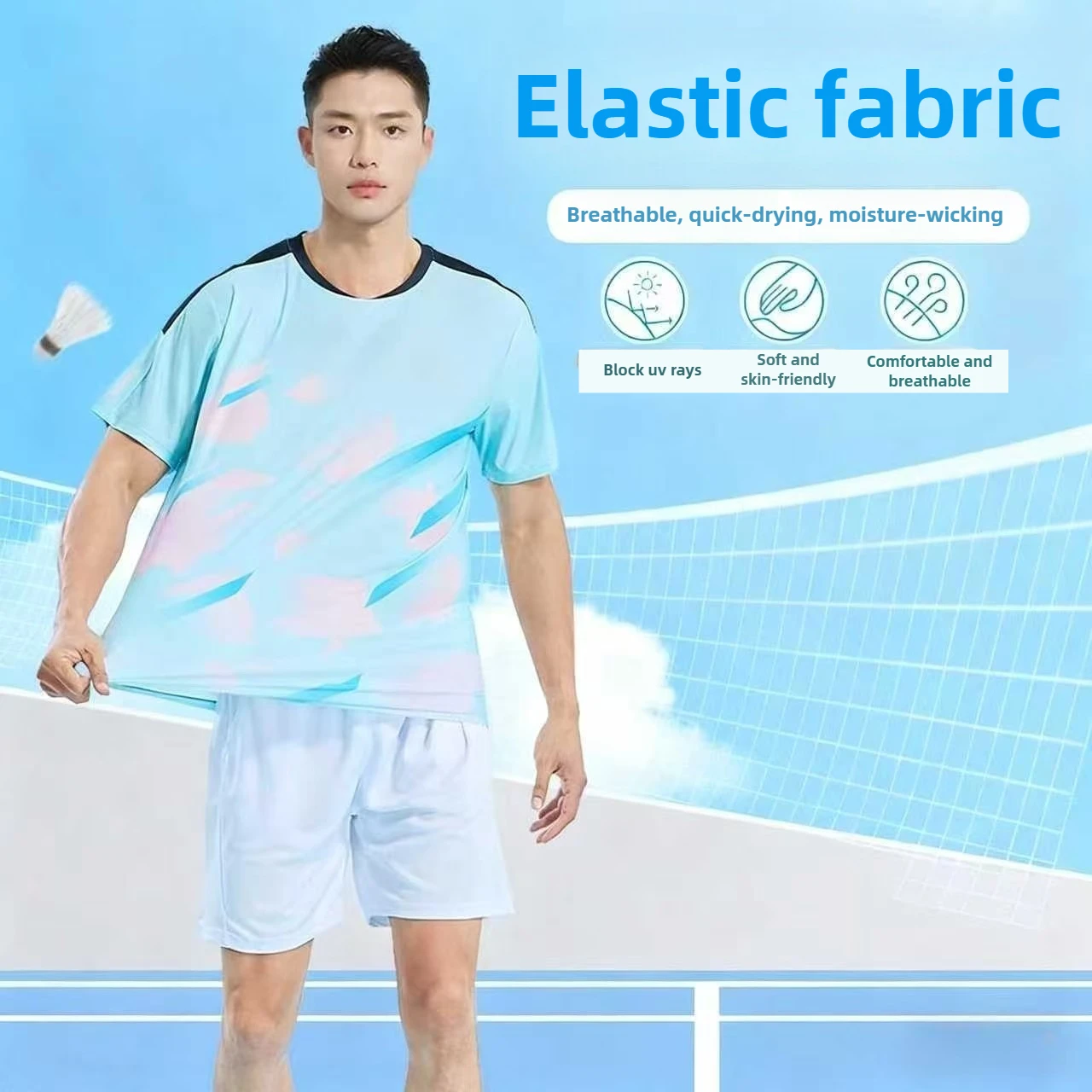 Men's Quick - Dry Sports Outfit Set for Badminton, Table Tennis, Volleyball Training and Team Activities