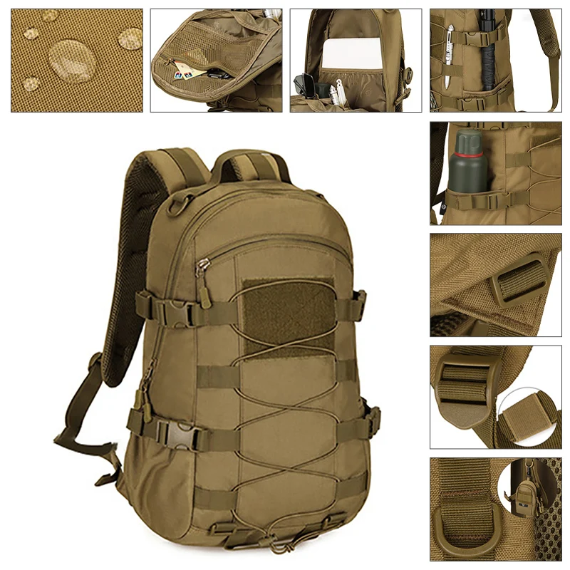 Imagem -02 - Mochila Tática Molle de Camuflagem Grande 1000d Velcro Escalada Camping Caminhadas Viagem Esportes Mochila Escolar para Homens Xa198wd