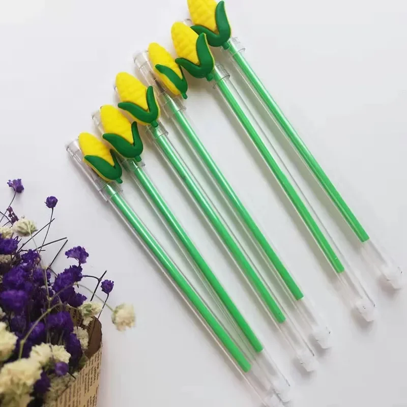 A 50pcs Cartoon Simulation Creative Styling Gel Pen Vegetable Cat Claw Gel Pen Fresh Student Writing Pen B