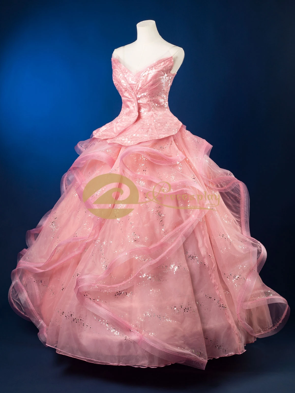 Glinda Cosplay Costume Glinda Pink Wedding Dress Suit Top Skirt Women Halloween Party Outfit