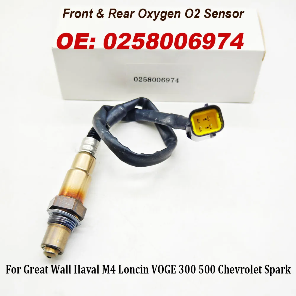 NEW High Quality 0258006974 Front & Rear Oxygen O2 Sensor for Great Wall Haval M4 Loncin VOGE 300 500 Chevrolet Spark