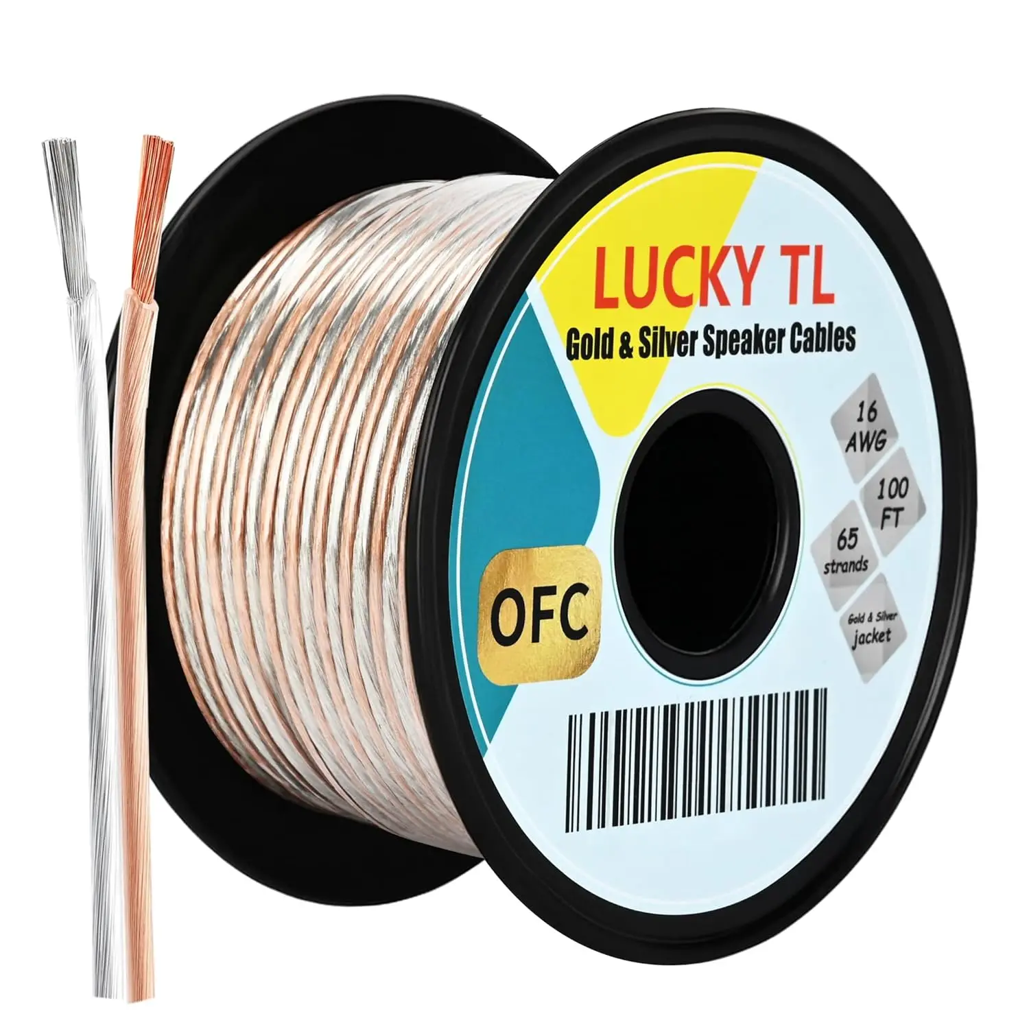 

Кабель для акустических систем 16 AWG, бескислородная медь OFC, 30,5 м на катушке, для домашнего кинотеатра и стереосистем (сделай сам)