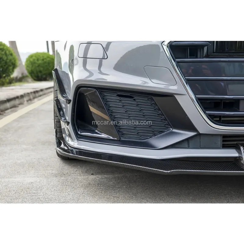 Spoiler Depan Serat Karbon Prepreg Terlaris untuk Audi A7 S7 2019-2024