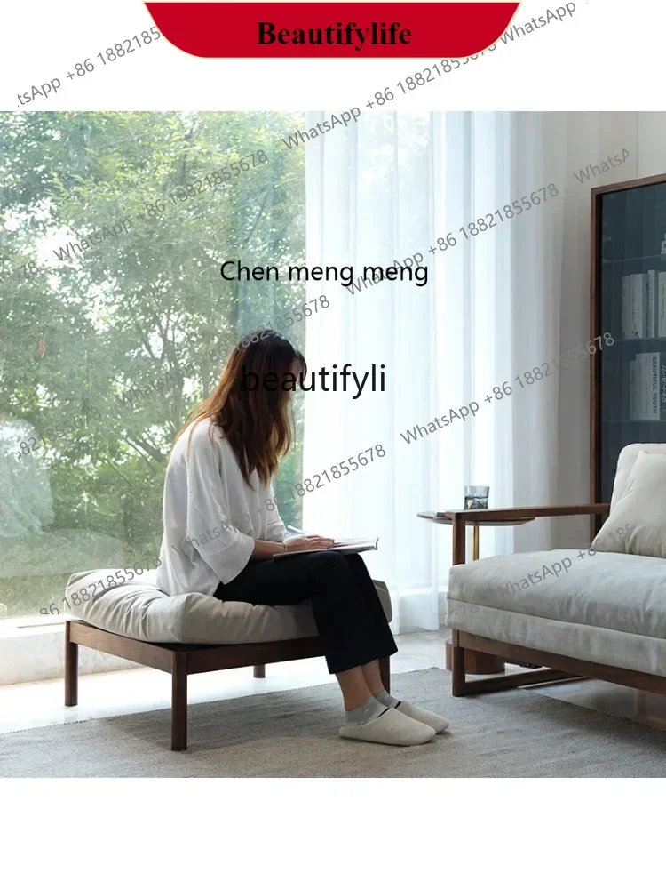 

G153 Cloud Bed Nordic Fabrics Foot Stool Cloud Sofa Stool Shoe Changing Stool Chaise Bed Cotton and Linen Removable and Washabl