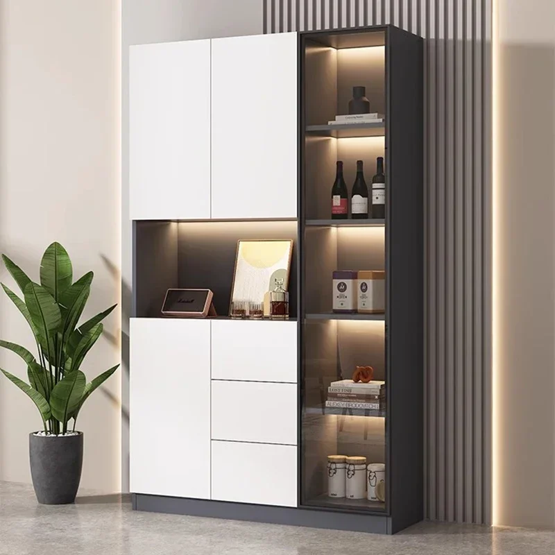 

Showcase Display Wine Cabinets Rack Cellar Shelf Bar Wine Cabinet Glass Living Room Wohnung Bar Schrank Indoor Bar Furniture