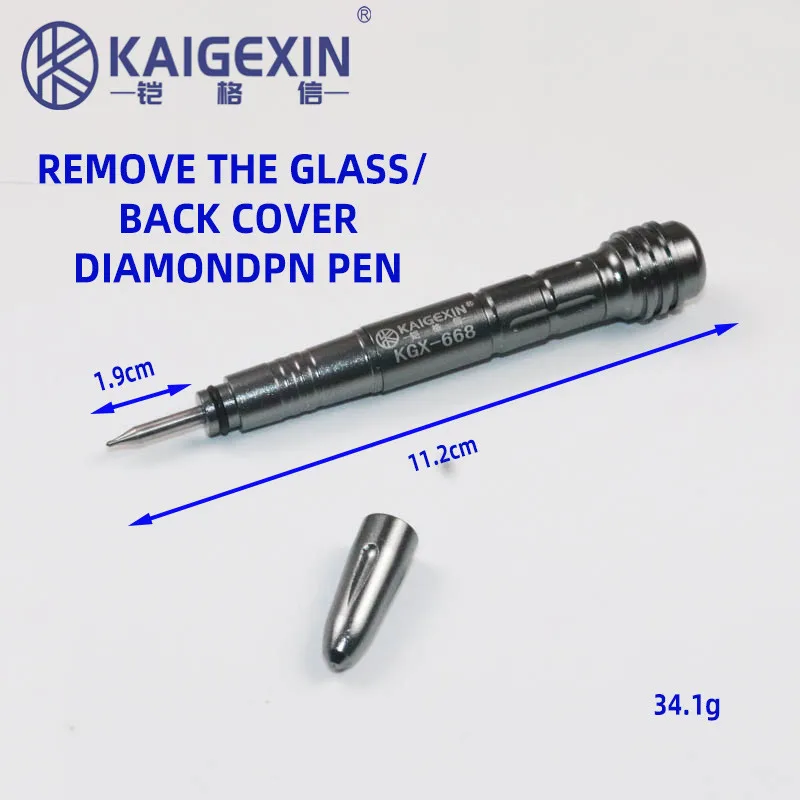 Kaigexin KGX-668 Rear Glass Breaking Pen Mobile Phone Back Cover Adjustable Strength Removal Blasting Tool