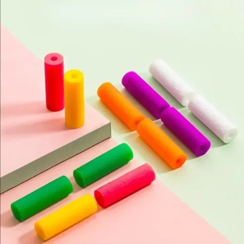 10 Uds palo Dental ortodoncia alineador de mordeduras Chewies palo de dientes de silicona alineadores para morder diente (color aleatorio) soportes para dentis