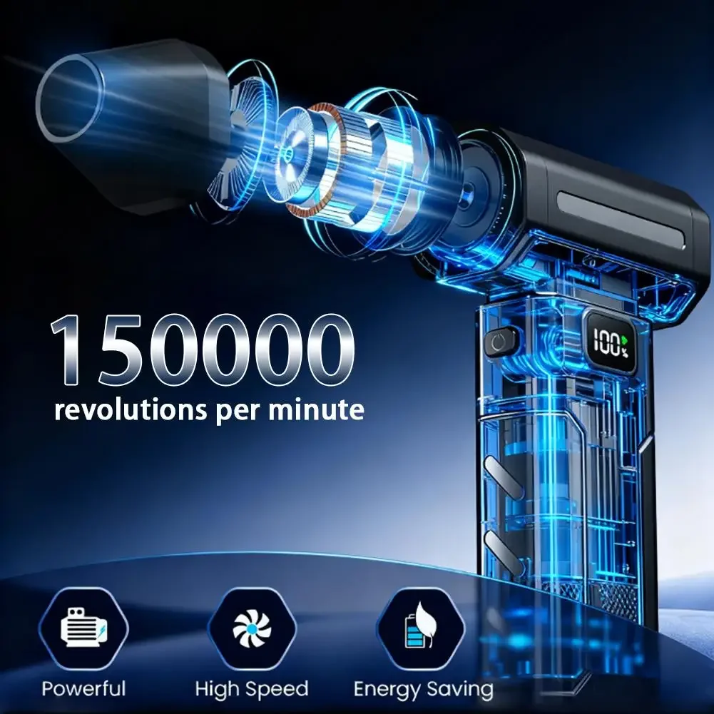 Soplador de aire X8 de 150.000RPM, ventilador Turbo, plumero de aire para automóvil, bomba de Motor sin escobillas, inflador inalámbrico, ventilador de Camping, multiherramientas