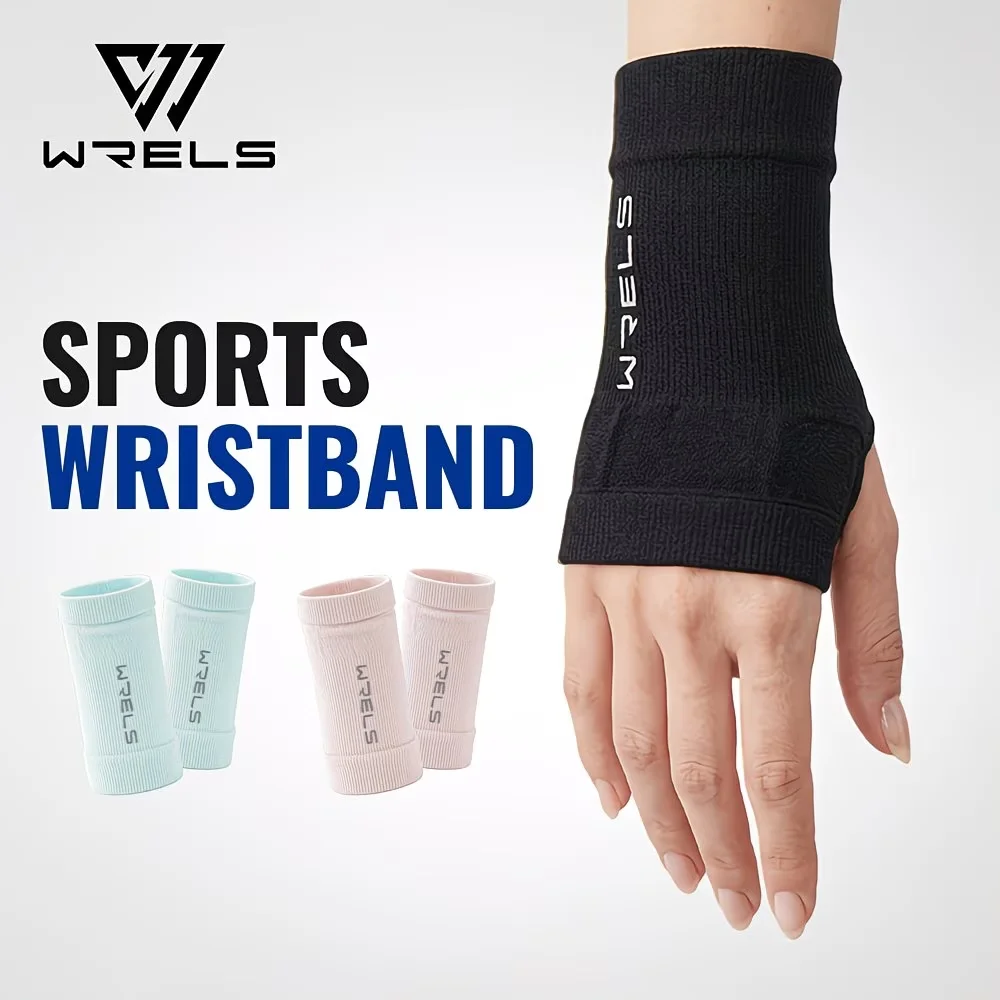 WRELS 1/2PCS Sports Wristband Elastic Adjustable Wrist Guard Suppor Unisex Basketball Weight Training Sweat Absorting Wrist Wrap