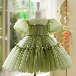 2024 Baby Girl Dress Birthday Party Girls Elegant Dresses Infant First Communion Gown Flower Girl Evening Prom Dresses Girl Wear