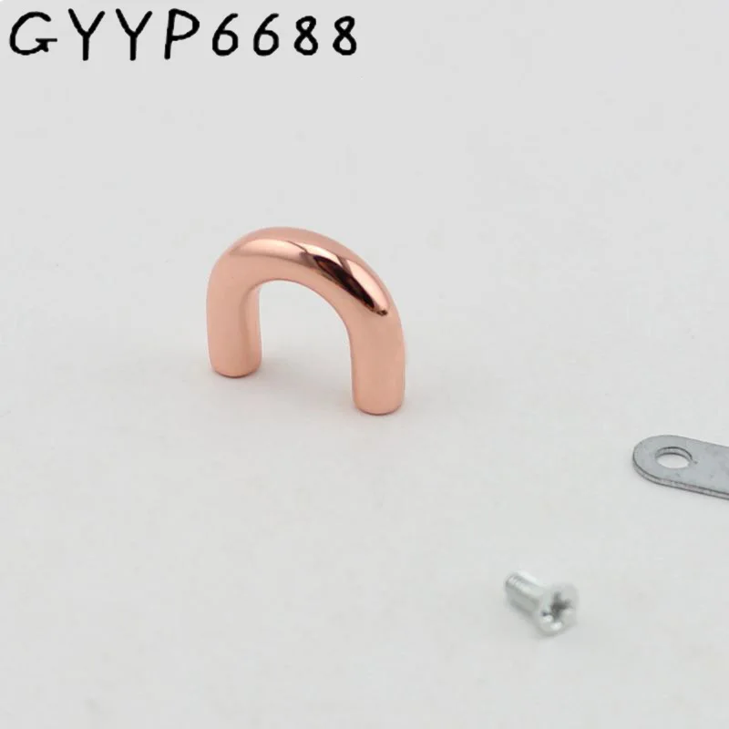 10-50 stück 5.0*10*12mm rose gold hohe qualität 10mm inneren DIY handtasche metall mode stecker zubehör brücke u ring