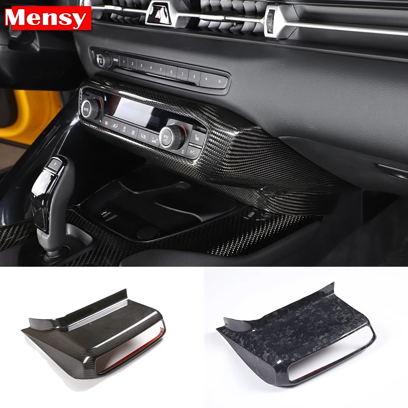 

For Toyota GR Supra A90 MK5 19-23 Car Center Console Cover Decorative Panel Sticker Real Carbon Fiber Center console protection