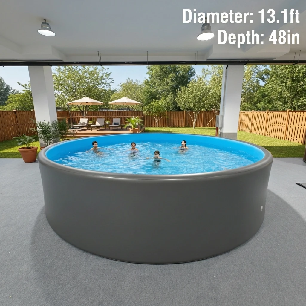 Drop Stitch Brushed Inflatable Pool, Durable Portable Swimming Pool For Family.