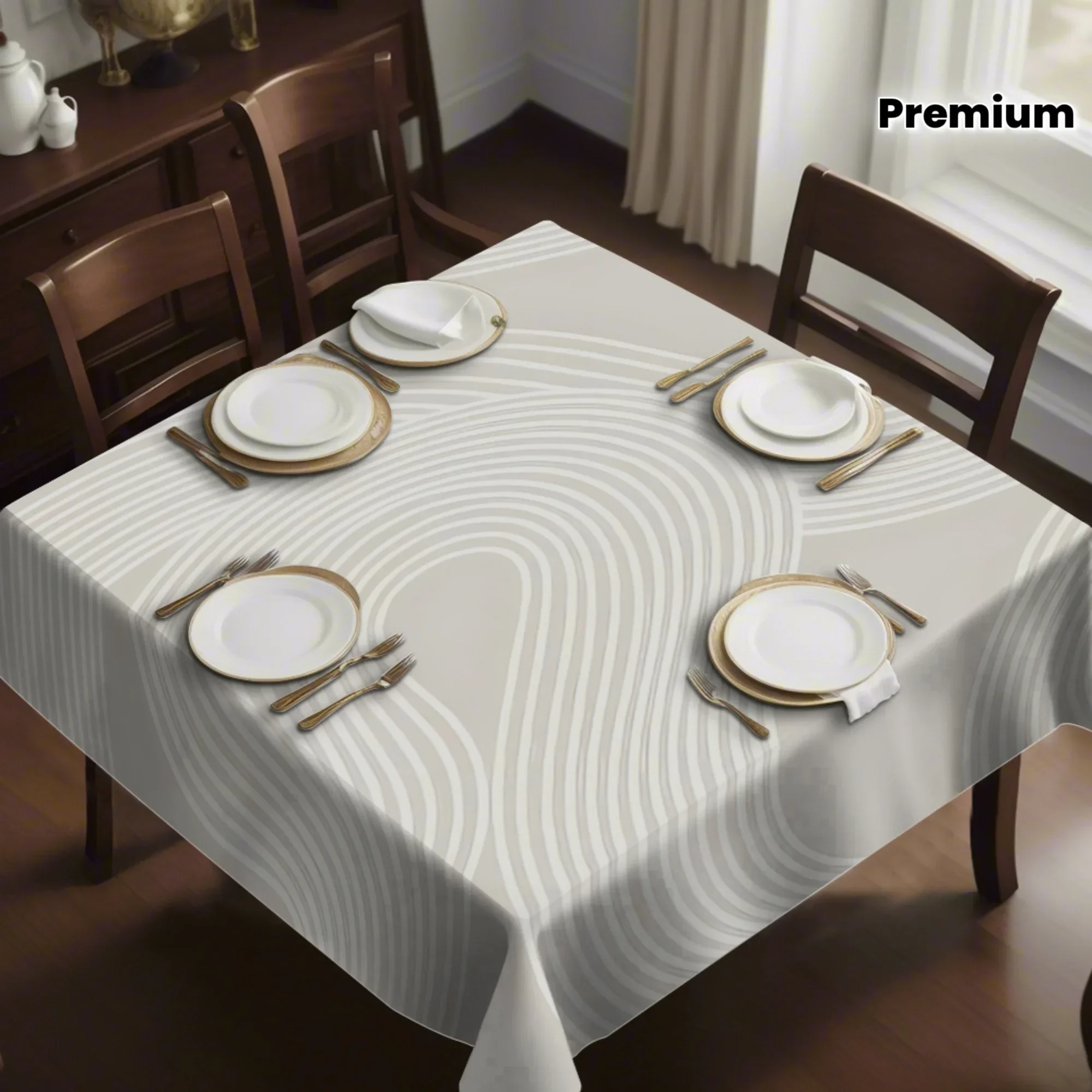 1 piece, simple texture pattern high-end creative print square tablecloth, suitable for holiday parties.yzb