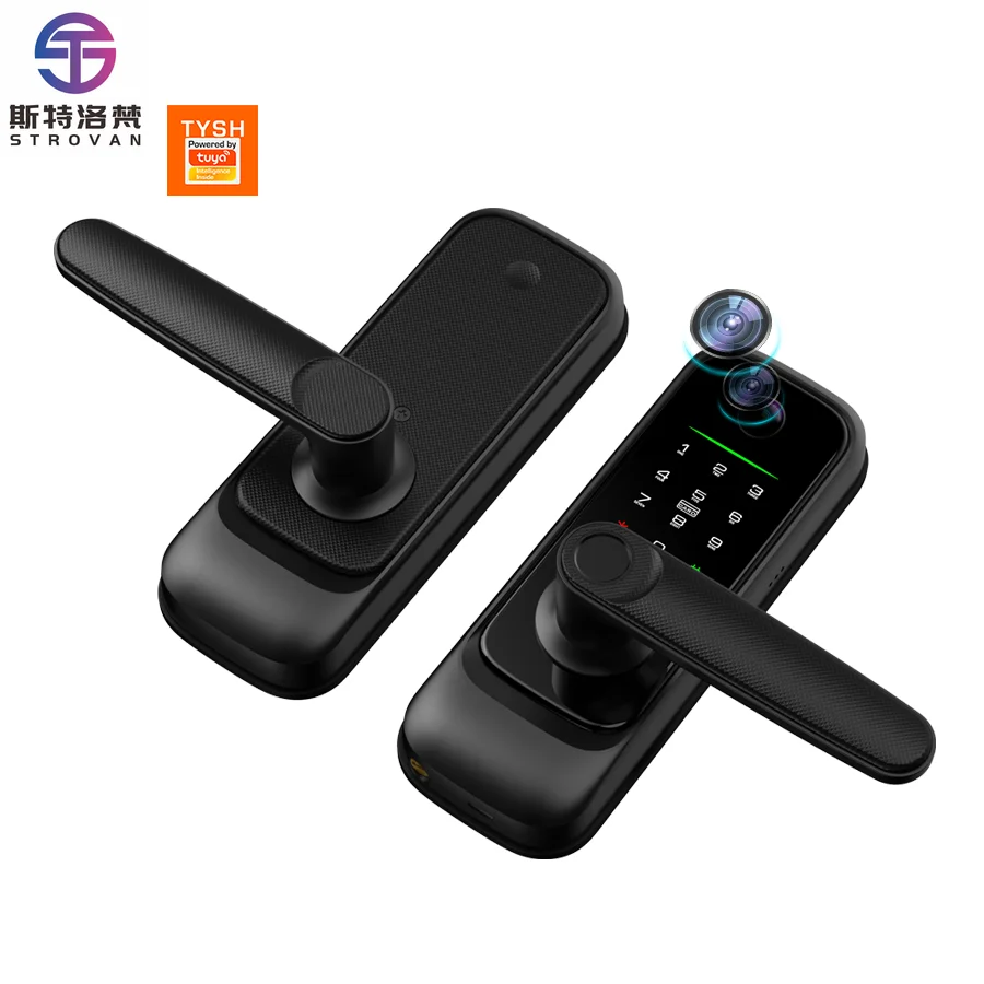 

STLF Tuya Wifi Electronic Handle Smart Lock Aluminum Cerradura Inteligente Electric Fingerprint Digital Door Smart Technology