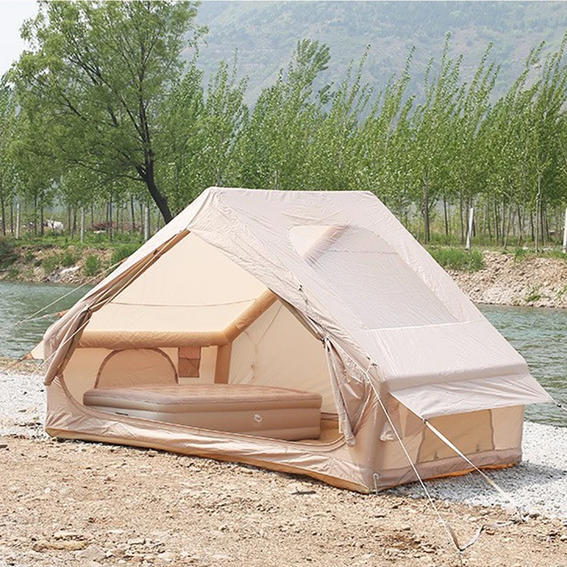 

2-3 Persons 4 Season Oxford Waterproof Outdoor Blow up Glamping Air Cabin House Tent with Mesh Windows & Door
