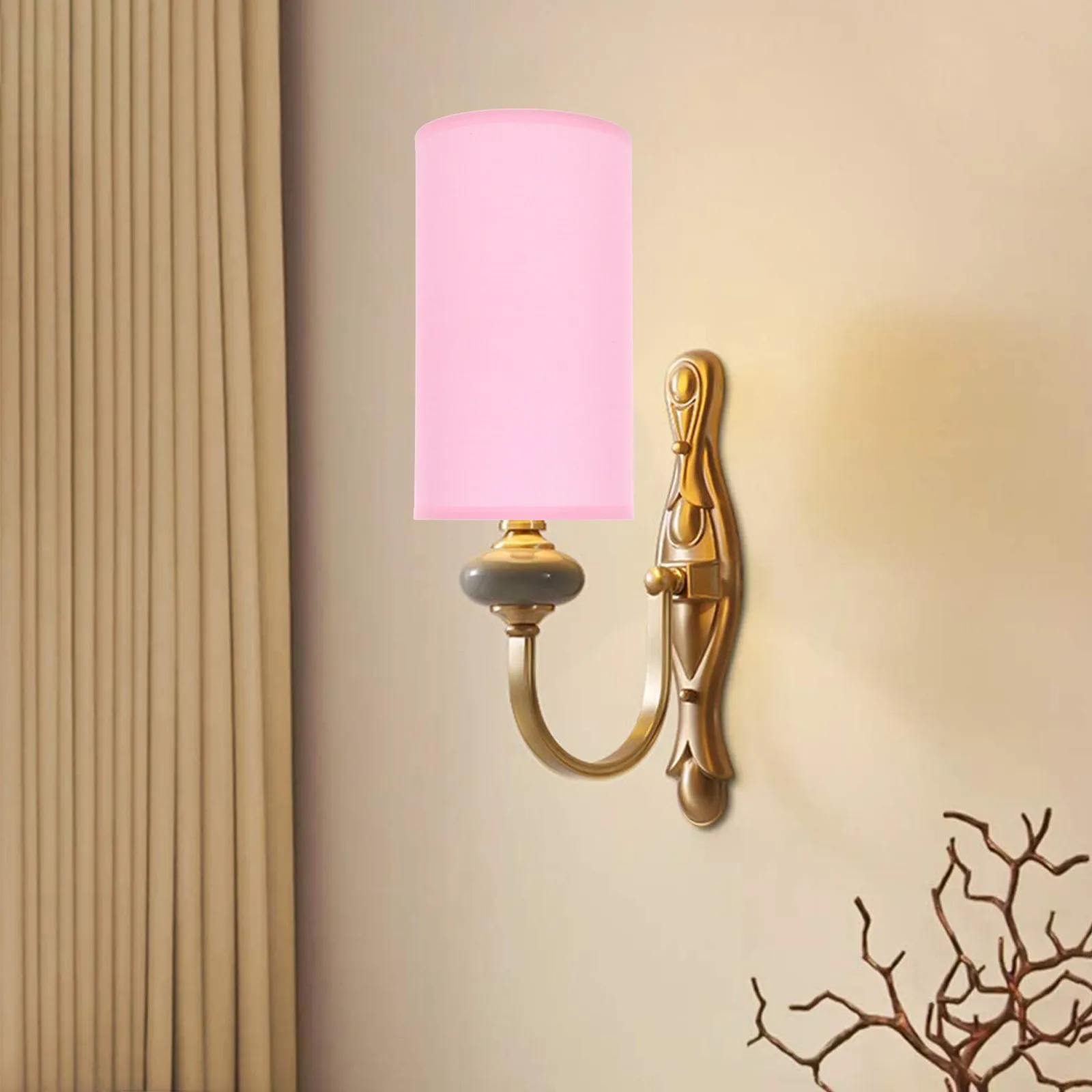 

Fabric Lamp Shade for Desk Lamp 1 Piece Simple Design Replacement Lampshade Bedroom Living Room Decoration Use