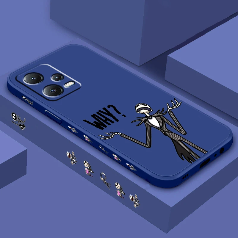 Jack Skeleton Cartoon Liquid Left Rope For Xiaomi Redmi Note 13 12 12S 12R 11 11T 11S 10 10S Pro Plus 5G Back Phone Case image 3