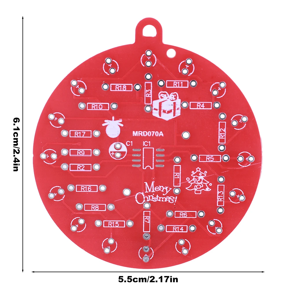 NE555 Flashing Lights Soldering Practice Board LED Christmas Tree Decoration with LED Lights PCB Crcuit Ornaments Soldering Kit