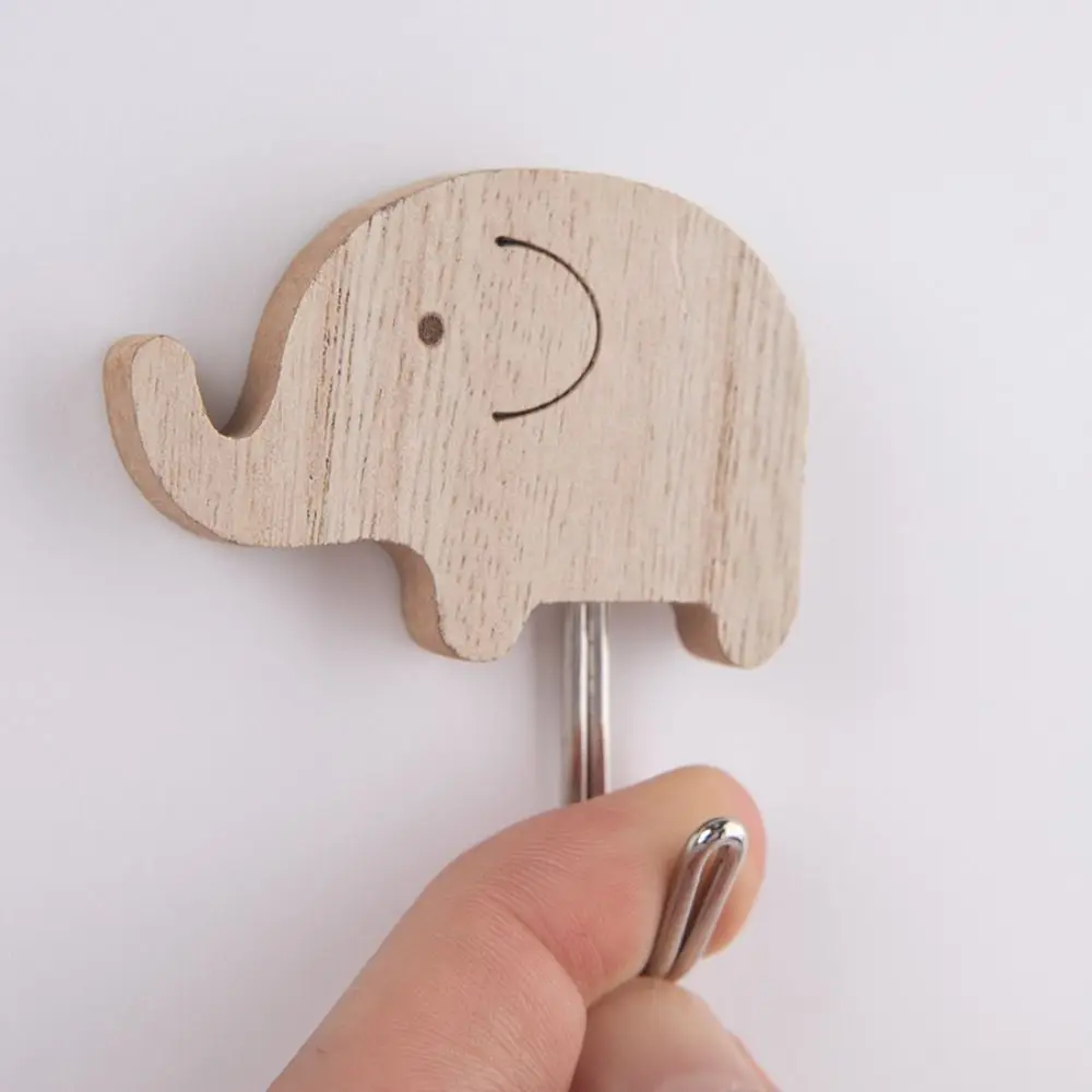 

Ins Style Solid Wood Perforated Hook Hickory Wood Small Animal Animal Hook Rabbit Shape Cute Design Nordic Hook Drawer