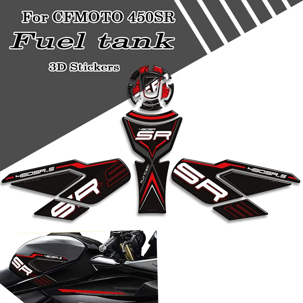 

Motorcycle Accessories Fuel Tank Anti Slip Decals Protection Knee Stickers For CFMOTO 450 SR 450SR 450sr 450 sr 2023 2024 2025