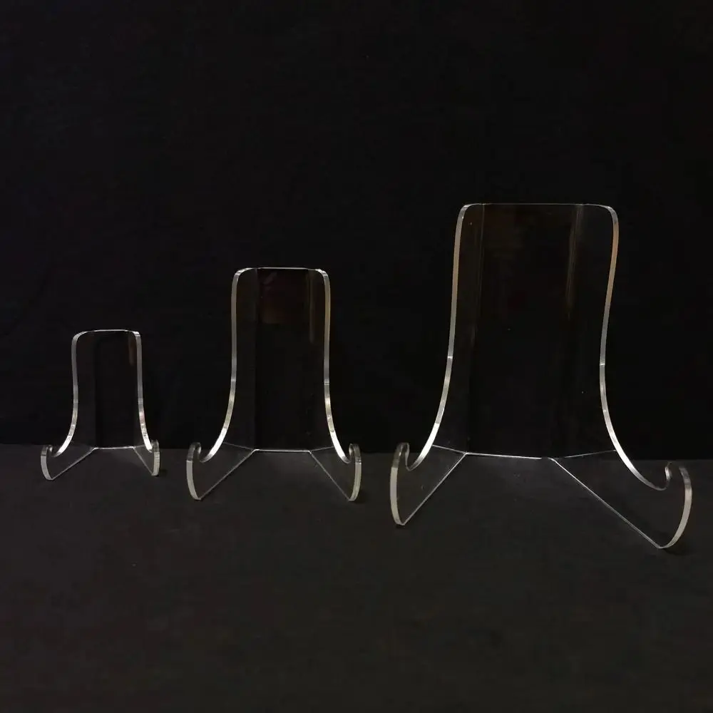 Acrylic Flat Plate Stand Clear 60-Degree Angle Display Easel Stand Back Multipurpose Book Stand Picture Frame