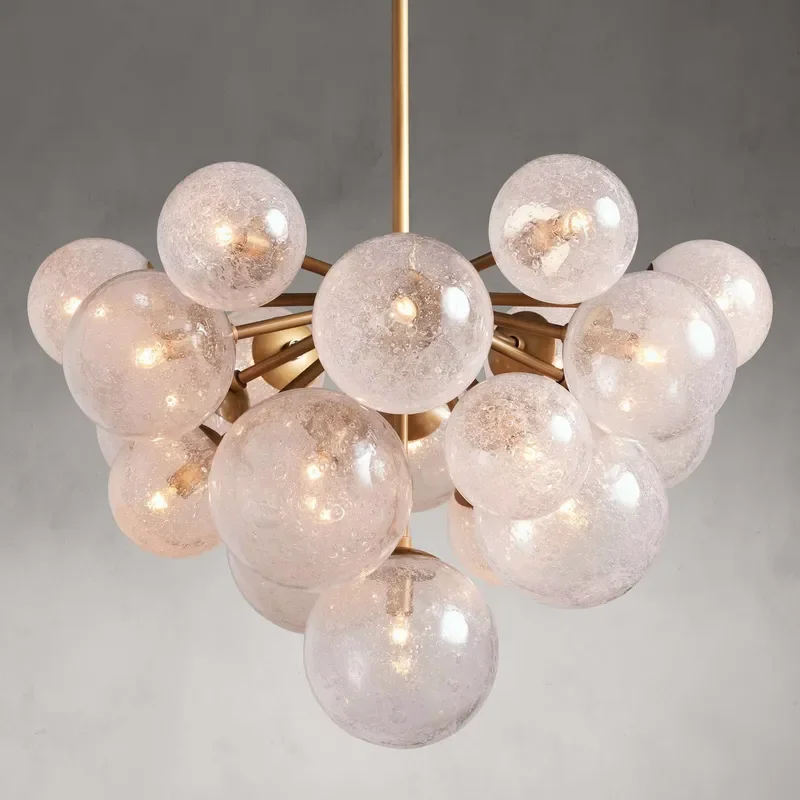 Modern American Light Custom Indoor Restaurant Living Room Bedroom Hanging Decoration Round Bubble Ball Pendant Lights