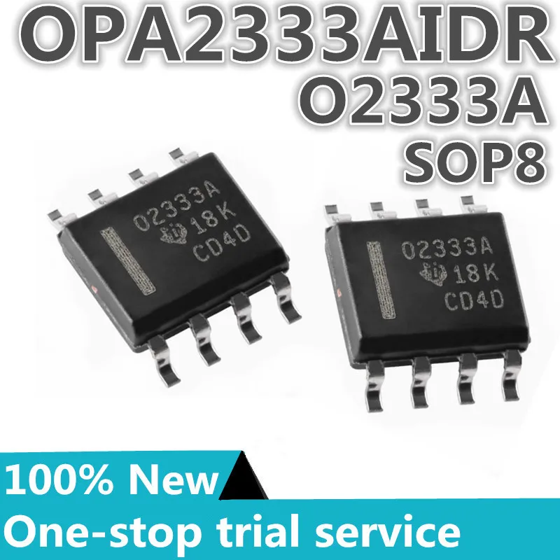 2-100PCS %Original stock OPA2333AIDR marking O2333A 02333A precision instrument amplifier package SOP8