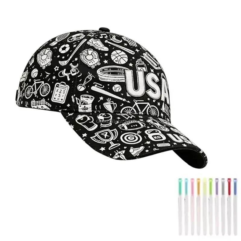1 Set Sun Hat 6 Color Optional For Independence Day Themed DIY Baseball Cap
