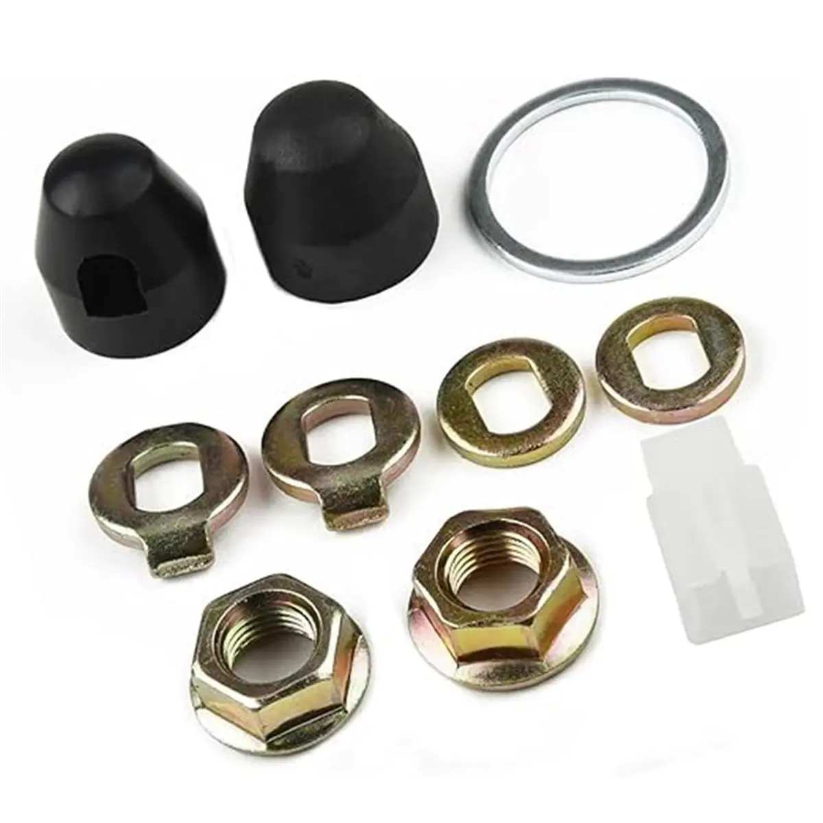 M14 Rear E-Bike Hub Motor Axle Lock Nut Kit Lock Washer Spacer & Nut Cover for 14mm Shaft 500W-5000W