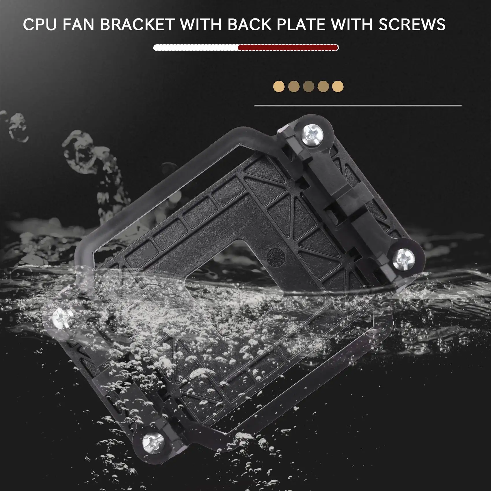 Base de ventilador CPU Supernew de plástico negro para enchufe AMD AM2 AM3