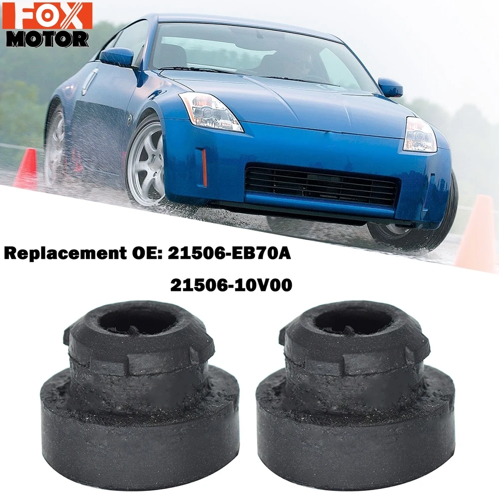 2x Upper Radiator Rubber Mount For Nissan 180SX 200SX 240SX S13 S14 S15 350Z 370Z Z33 Z34 Support Bushing Bush Bracket Holder