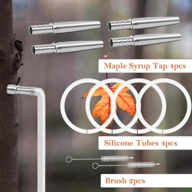 Efficient Maple Syrup Set With Stable Metal Nozzles And Cleaning Accessories