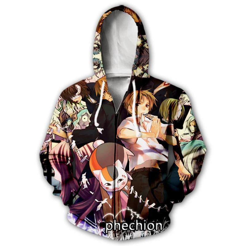 

phechion New Men/Women Natsume's Book of Friends 3D Print Casual Zipper Hoodies Fashion Coat Hip Hop Sports Zip Hooded B84