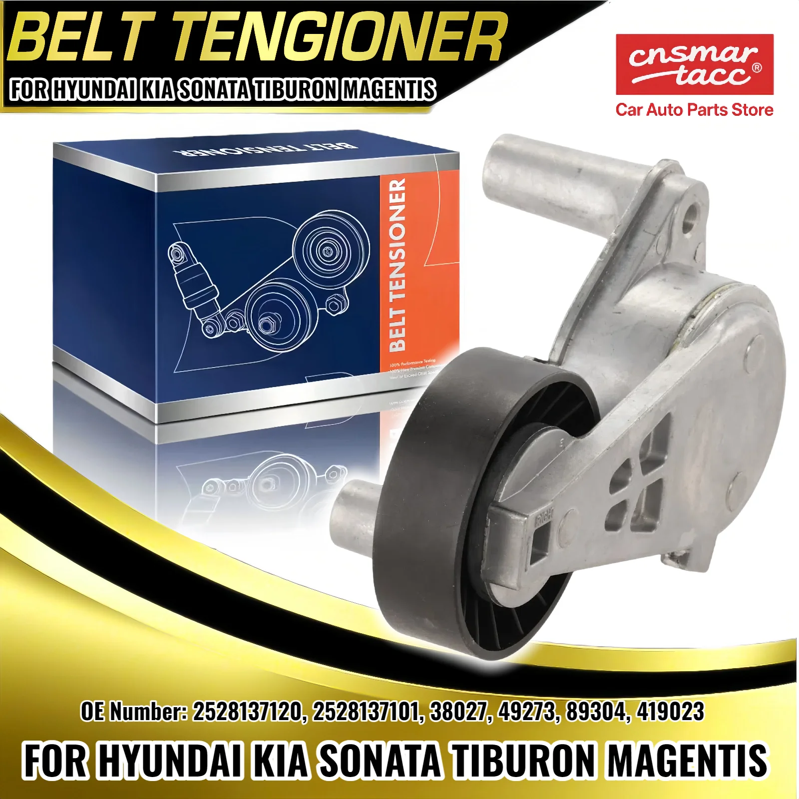 

Натяжитель ремня в сборе со шкивом для Hyundai Sonata Tiburon Kia Sportage 05-10 2528137120 2528137101 38027 49273 89304 419023