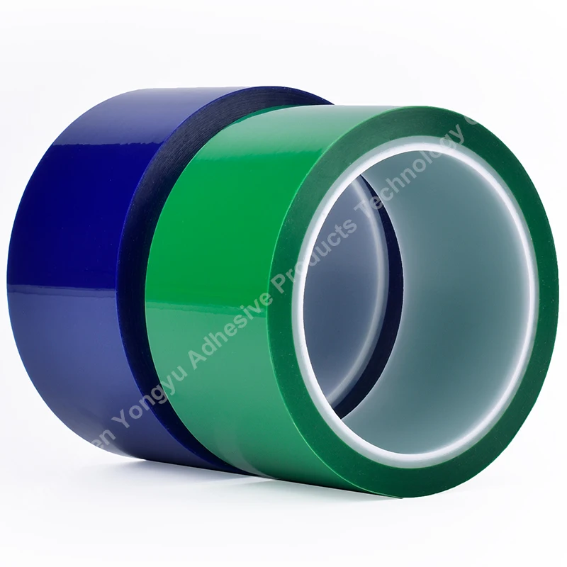 High temperature masking tape, PET tape with silicone adhesive, very suitable for painting anodizing, circuit boards (blue,