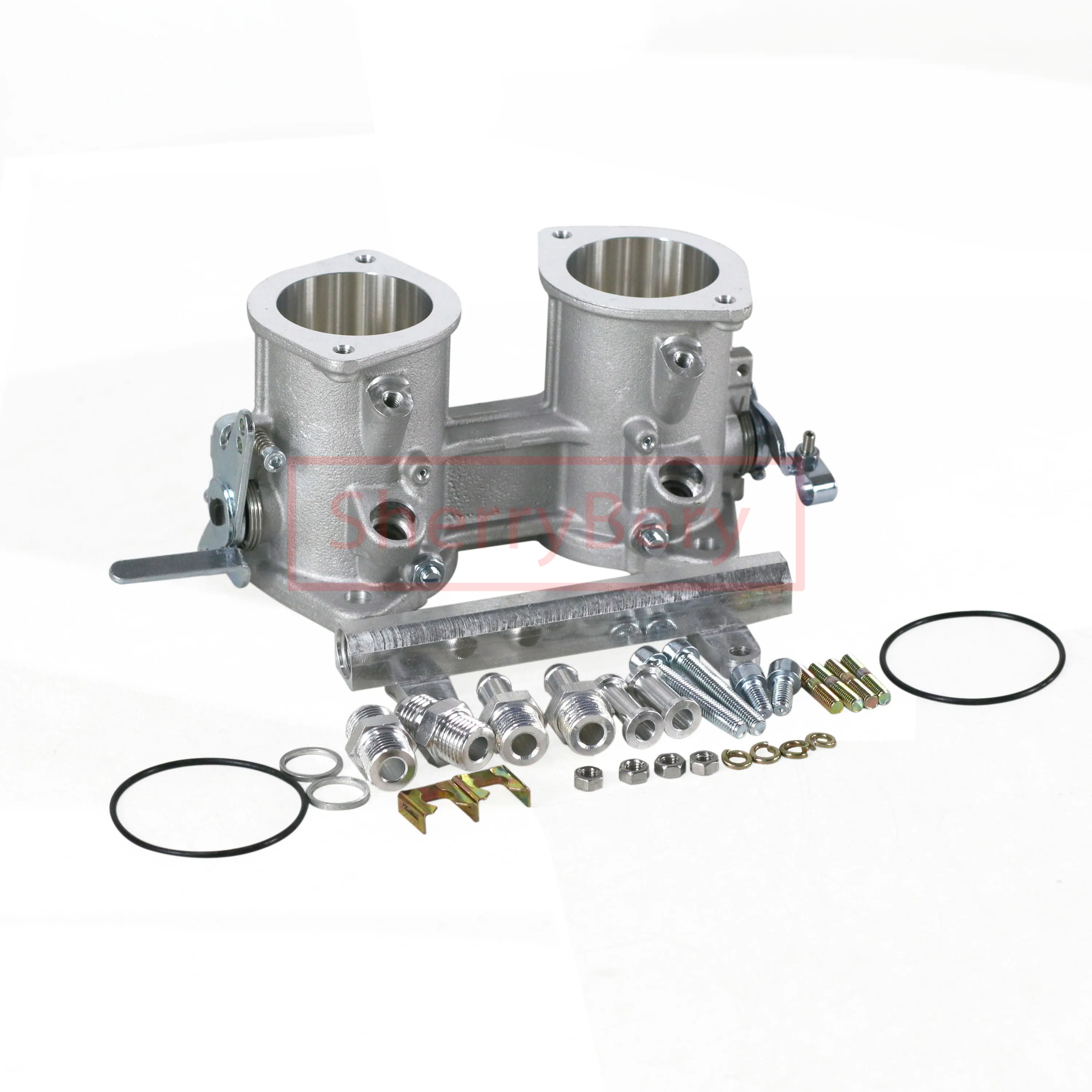 SherryBerg TBS 45dcoe 45 dcoe 45mm Bore DCOE EFI Twin Injection Throttle Body 85MM TALL for Weber/EMPI/Dellorto/Solex DCOE/DHLA
