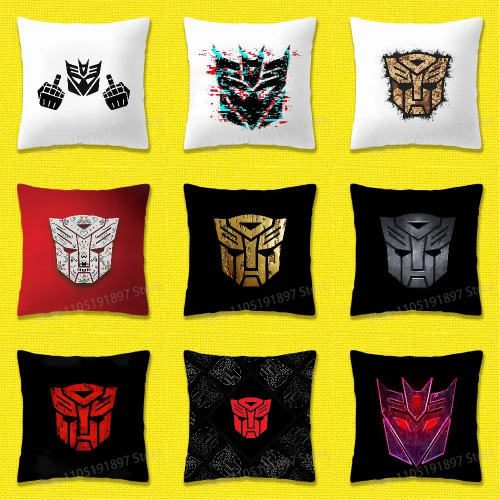 

Logo T-Transformers Throw Pillow Case For 50x50cm 30x30cm 55x55cm 45x45cm 40x40cm Square Bed Pillowcase Cover