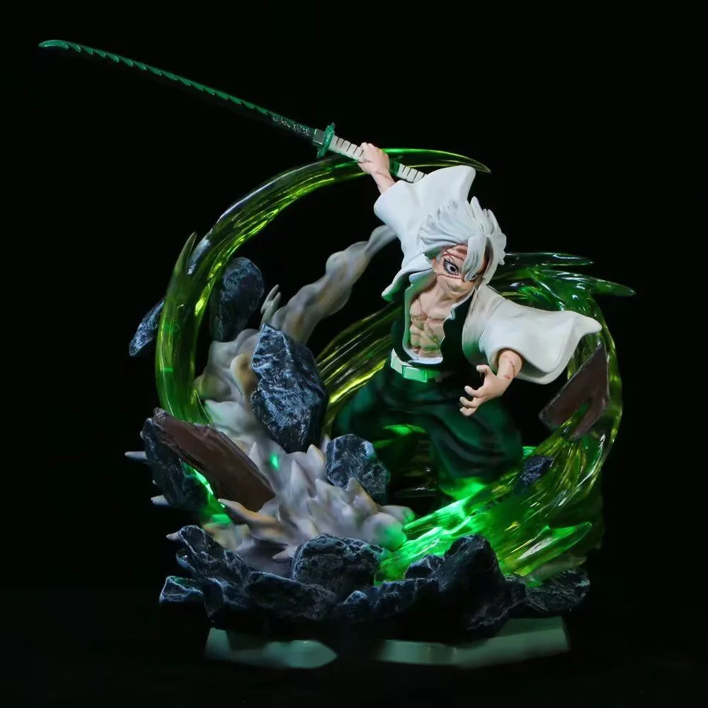 Anime Demon Slayer  Shinazugawa Sanemi Wind Column PVC Action Figure Toys Model Kids Gift