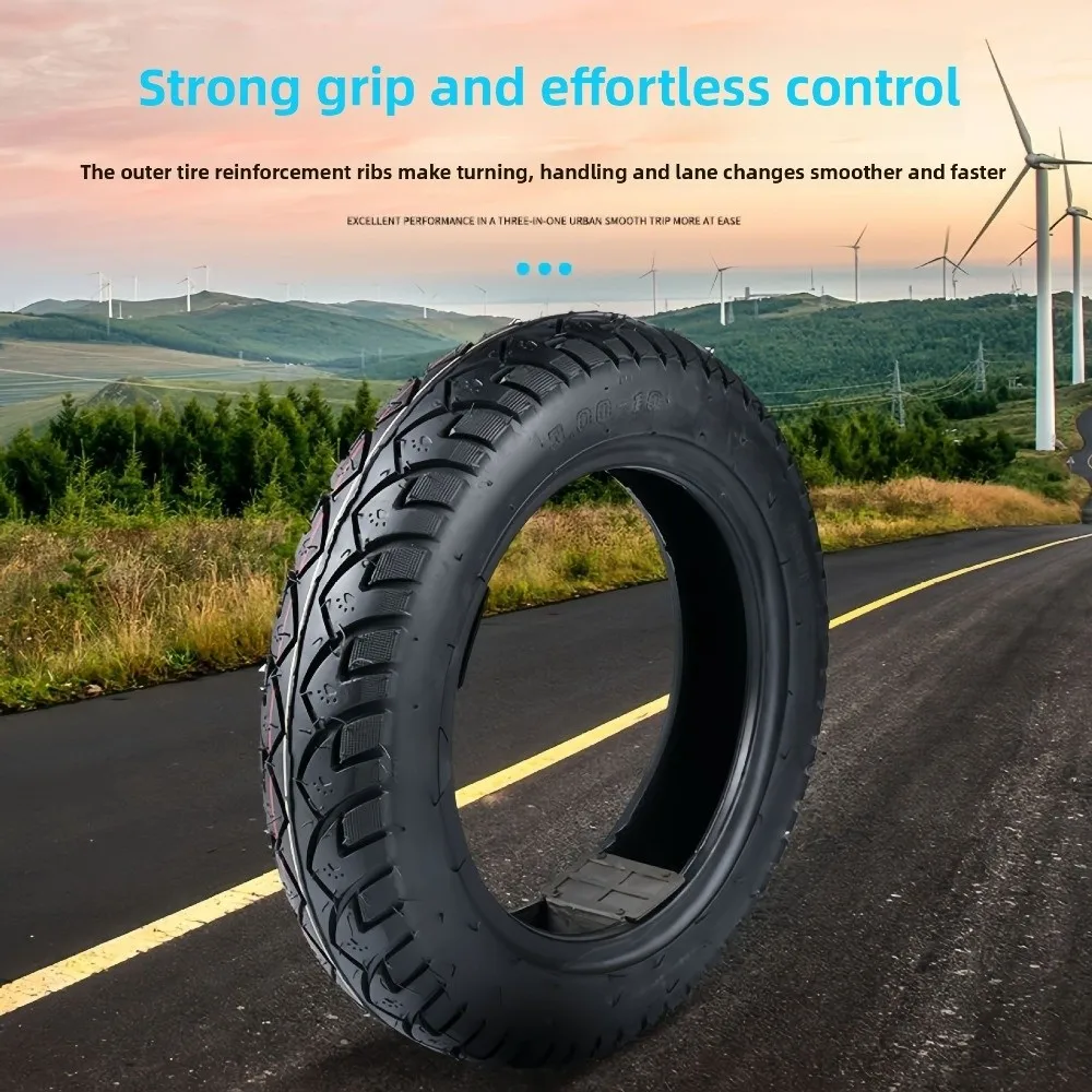 3.00-10 Ebike إطار دون أنابيب الخارجي 14x3.2 ارتداء مقاومة دراجة نارية صغيرة الإطارات الخارجية عدم الانزلاق سميكة